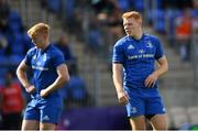 14 September 2019; Gavin Mullin, right, and Tommy O'Brien of Leinster A during the Celtic Cup match between Leinster A and Ulster A at Energia Park in Donnybrook, Dublin. Photo by Ramsey Cardy/Sportsfile