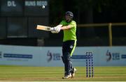 18 September 2019; David Delaney of Ireland batting during the T20 International Tri Series match between Ireland and Netherlands at Malahide Cricket Club in Dublin. Photo by Oliver McVeigh/Sportsfile