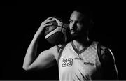 18 September 2019; (EDITORS NOTE: Image has been shot in black and white. Colour version not available.) Jason Killeen of Griffith College Templeogue pictured at the 2019/2020 Basketball Ireland Season Launch and Hula Hoops National Cup draw at the National Basketball Arena in Tallaght, Dublin. Photo by David Fitzgerald/Sportsfile