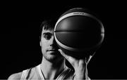 18 September 2019; (EDITORS NOTE: Image has been shot in black and white. Colour version not available.) Iñigo Zabala of Tradehouse Central Ballincollig pictured at the 2019/2020 Basketball Ireland Season Launch and Hula Hoops National Cup draw at the National Basketball Arena in Tallaght, Dublin. Photo by David Fitzgerald/Sportsfile