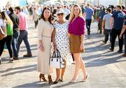 18 September 2019; Liz Farrell from Carlow with Karen Maloney, left, and Shannon O'Dowd, right, from Etihad Airways, after being announced as Etihad Airways’ ‘Best Dressed Country Style’ winner at the National Ploughing Championship in Ballintrane, Fenagh, Co. Carlow. This year’s prize includes two return economy flights from Dublin to Abu Dhabi, a two-night stay in the luxury Yas Hotel built over the F1 Grand Prix race track, a two-night stay in the prominent 5-Star Fairmont Bab Al Bahr and two complimentary 3-park passes for Yas Island. Photo by Stephen McCarthy/Sportsfile