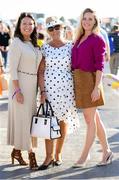 18 September 2019; Liz Farrell from Carlow with Karen Maloney, left, and Shannon O'Dowd, right, from Etihad Airways, after being announced as Etihad Airways’ ‘Best Dressed Country Style’ winner at the National Ploughing Championship in Ballintrane, Fenagh, Co. Carlow. This year’s prize includes two return economy flights from Dublin to Abu Dhabi, a two-night stay in the luxury Yas Hotel built over the F1 Grand Prix race track, a two-night stay in the prominent 5-Star Fairmont Bab Al Bahr and two complimentary 3-park passes for Yas Island. Photo by Stephen McCarthy/Sportsfile