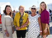 18 September 2019; Liz Farrell from Carlow with Anna May McHugh, Director of the National Ploughing Championship, Karen Maloney, left, and Shannon O'Dowd, right, from Etihad Airways, after being announced as Etihad Airways’ ‘Best Dressed Country Style’ winner at the National Ploughing Championship in Ballintrane, Fenagh, Co. Carlow. This year’s prize includes two return economy flights from Dublin to Abu Dhabi, a two-night stay in the luxury Yas Hotel built over the F1 Grand Prix race track, a two-night stay in the prominent 5-Star Fairmont Bab Al Bahr and two complimentary 3-park passes for Yas Island. Photo by Stephen McCarthy/Sportsfile