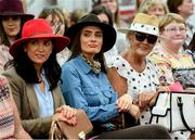 18 September 2019; Attendees, from left, Elaine Murphy, Catherine Furlong and Liz Farrell during the Etihad Airways’ ‘Best Dressed Country Style’ competition at the National Ploughing Championship in Ballintrane, Fenagh, Co. Carlow. This year’s prize includes two return economy flights from Dublin to Abu Dhabi, a two-night stay in the luxury Yas Hotel built over the F1 Grand Prix race track, a two-night stay in the prominent 5-Star Fairmont Bab Al Bahr and two complimentary 3-park passes for Yas Island. Photo by Stephen McCarthy/Sportsfile