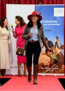 18 September 2019; Elaine Murphy during the Etihad Airways’ ‘Best Dressed Country Style’ competition at the National Ploughing Championship in Ballintrane, Fenagh, Co. Carlow. This year’s prize includes two return economy flights from Dublin to Abu Dhabi, a two-night stay in the luxury Yas Hotel built over the F1 Grand Prix race track, a two-night stay in the prominent 5-Star Fairmont Bab Al Bahr and two complimentary 3-park passes for Yas Island. Photo by Stephen McCarthy/Sportsfile