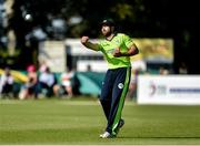 18 September 2019; Stuart Thompson of Ireland fielding during the T20 International Tri Series match between Ireland and Netherlands at Malahide Cricket Club in Dublin. Photo by Oliver McVeigh/Sportsfile