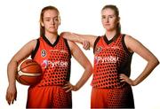 18 September 2019; Ciara Curran, left, and Jenna Howe of Pyrobel Killester pictured at the 2019/2020 Basketball Ireland Season Launch and Hula Hoops National Cup draw at the National Basketball Arena in Tallaght, Dublin. Photo by Sam Barnes/Sportsfile
