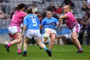 15 September 2019; Action from the Gaelic 4 Mothers & Others match between Aghada, Co Cork, and Silverbridge, Co Armagh, during the Mini Games at TG4 All-Ireland Ladies Football Championship Final Day at Croke Park in Dublin. Photo by Piaras Ó Mídheach/Sportsfile