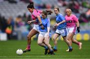 15 September 2019; Action from the Gaelic 4 Mothers & Others match between Aghada, Co Cork, and Silverbridge, Co Armagh, during the Mini Games at TG4 All-Ireland Ladies Football Championship Final Day at Croke Park in Dublin. Photo by Piaras Ó Mídheach/Sportsfile