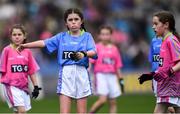 15 September 2019; Action from the U-10's game between Sean McDermotts, Co Monaghan, and Mullahoran, Co Cavan, during the Mini Games at TG4 All-Ireland Ladies Football Championship Final Day at Croke Park in Dublin. Photo by Piaras Ó Mídheach/Sportsfile