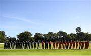 19 September 2019; Scotland and Netherlands players prior to the T20 International Tri Series match between Scotland and Netherlands at Malahide Cricket Club in Dublin. Photo by Harry Murphy/Sportsfile