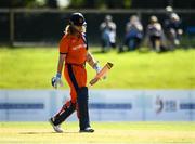 19 September 2019; Max O'Dowd of Netherlands walks after being caught out by George Munsey of Scotland during the T20 International Tri Series match between Scotland and Netherlands at Malahide Cricket Club in Dublin. Photo by Harry Murphy/Sportsfile