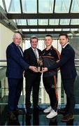 19 September 2019; PwC GAA/GPA Player of the Month for August, footballer Con O’Callaghan of Dublin, and September Player of the Month, footballer Sean O’Shea of Kerry, were at PwC offices in Dublin today to pick up their respective awards. The players were joined by PwC Managing Partner, Feargal O’Rourke, Uachtarán Chumann Lúthcleas, John Horan, and GPA Chief Executive, Paul Flynn. Pictured are, from left, Uachtarán Chumann Lúthchleas Gael John Horan, PwC Managing Partner, Feargal O’Rourke, Con O'Callaghan of Dublin and GPA Chief Executive, Paul Flynn in attendance at the event.  Photo by Sam Barnes/Sportsfile