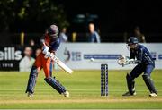 19 September 2019; Vikram Singh of Netherlands bats during the T20 International Tri Series match between Scotland and Netherlands at Malahide Cricket Club in Dublin. Photo by Harry Murphy/Sportsfile