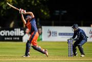 19 September 2019; Pieter Seelaar of Netherlands is stumped out by Matthew Cross of Scotland during the T20 International Tri Series match between Scotland and Netherlands at Malahide Cricket Club in Dublin. Photo by Harry Murphy/Sportsfile