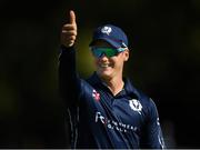 19 September 2019; Thomas Sole of Scotland reacts during the T20 International Tri Series match between Scotland and Netherlands at Malahide Cricket Club in Dublin. Photo by Harry Murphy/Sportsfile