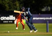 19 September 2019; Calum MacLeod of Scotland bats during the T20 International Tri Series match between Scotland and Netherlands at Malahide Cricket Club in Dublin. Photo by Harry Murphy/Sportsfile