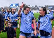 15 September 2019; Dublin players Noëlle Healy and Hannah O'Neill celebrate after the TG4 All-Ireland Ladies Football Senior Championship Final match between Dublin and Galway at Croke Park in Dublin. Photo by Piaras Ó Mídheach/Sportsfile