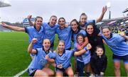 15 September 2019; Dublin players and supporters after the TG4 All-Ireland Ladies Football Senior Championship Final match between Dublin and Galway at Croke Park in Dublin. Photo by Piaras Ó Mídheach/Sportsfile