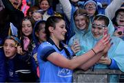 15 September 2019; Olwen Carey of Dublin takes photographs with supporters after the TG4 All-Ireland Ladies Football Senior Championship Final match between Dublin and Galway at Croke Park in Dublin. Photo by Piaras Ó Mídheach/Sportsfile