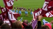 15 September 2019; Dublin and Galway teams march behind the Artane Band before the TG4 All-Ireland Ladies Football Senior Championship Final match between Dublin and Galway at Croke Park in Dublin. Photo by Piaras Ó Mídheach/Sportsfile