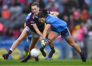 15 September 2019; Niamh Collins of Dublin in action against Áine McDonagh of Galway during the TG4 All-Ireland Ladies Football Senior Championship Final match between Dublin and Galway at Croke Park in Dublin. Photo by Piaras Ó Mídheach/Sportsfile