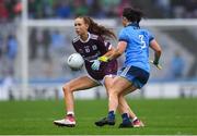 15 September 2019; Olivia Divilly of Galway in action against Niamh Collins of Dublin during the TG4 All-Ireland Ladies Football Senior Championship Final match between Dublin and Galway at Croke Park in Dublin. Photo by Piaras Ó Mídheach/Sportsfile