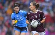 15 September 2019; Sinéad Burke of Galway in action against Lyndsey Davey of Dublin during the TG4 All-Ireland Ladies Football Senior Championship Final match between Dublin and Galway at Croke Park in Dublin. Photo by Piaras Ó Mídheach/Sportsfile