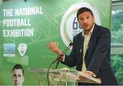 19 September 2019; FAI General Manager Noel Mooney speaking at the National Football Exhibition launch in the Regional Cultural Centre, Letterkenny, Donegal. Photo by Oliver McVeigh/Sportsfile