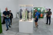 19 September 2019; Attendees look on at exhibts during the National Football Exhibition launch at the Regional Cultural Centre in Letterkenny, Donegal. Photo by Oliver McVeigh/Sportsfile