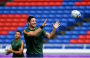 20 September 2019; Francois Louw during the South Africa captain's run ahead of their opening Pool B game against New Zealand at the International Stadium in Yokohama, Japan.  Photo by Ramsey Cardy/Sportsfile