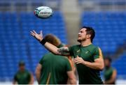 20 September 2019; Francois Louw during the South Africa captain's run ahead of their opening Pool B game against New Zealand at the International Stadium in Yokohama, Japan.  Photo by Ramsey Cardy/Sportsfile
