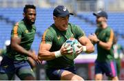 20 September 2019; Jesse Kriel during the South Africa captain's run ahead of their opening Pool B game against New Zealand at the International Stadium in Yokohama, Japan.  Photo by Ramsey Cardy/Sportsfile