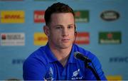 20 September 2019; Brad Weber during a New Zealand press conference ahead of their opening Pool B game against South Africa at the International Stadium in Yokohama, Japan.  Photo by Ramsey Cardy/Sportsfile