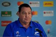 20 September 2019; Head coach Steve Hansen during a New Zealand press conference ahead of their opening Pool B game against South Africa at the International Stadium in Yokohama, Japan.  Photo by Ramsey Cardy/Sportsfile