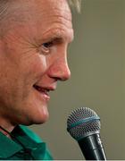 20 September 2019; Ireland head coach Joe Schmidt during the Ireland Rugby squad announcement, ahead of their opening Pool A game against Scotland, at the Yokohama Bay Sheraton Hotel and Towers in Yokohama, Japan. Photo by Brendan Moran/Sportsfile
