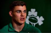 20 September 2019; Garry Ringrose during the Ireland Rugby squad announcement, ahead of their opening Pool A game against Scotland, at the Yokohama Bay Sheraton Hotel and Towers in Yokohama, Japan. Photo by Brendan Moran/Sportsfile