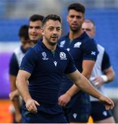 20 September 2019; Greig Laidlaw during the Scotland captain's run ahead of their opening Pool A game against Ireland at the International Stadium in Yokohama, Japan.  Photo by Ramsey Cardy/Sportsfile
