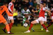 20 September 2019; Thomas Oluwa of Shamrock Rovers has a shot on goal during the SSE Airtricity League Premier Division match between Shamrock Rovers and St Patrick's Athletic at Tallaght Stadium in Tallaght, Dublin. Photo by Stephen McCarthy/Sportsfile