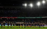 21 September 2019; The New Zealand team applauds supporters following the 2019 Rugby World Cup Pool B match between New Zealand and South Africa at the International Stadium in Yokohama, Japan. Photo by Ramsey Cardy/Sportsfile
