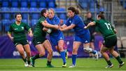 21 September 2019; Elise O'Byrne White of Leinster is tackled by Shannon Touhey of Connacht during the Women's Interprovincial Championship Final match between Leinster and Connacht at Energia Park in Donnybrook, Dublin. Photo by Eóin Noonan/Sportsfile