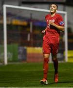 21 September 2019; Jaze Kabia of Shelbourne celebrates after scoring his side's first goal during the SSE Airtricity League First Division match between Shelbourne and Limerick FC at Tolka Park in Dublin. Photo by Stephen McCarthy/Sportsfile
