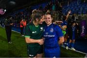 21 September 2019; Grace Miller of Leinster and Alison Miller of Connacht following the Women's Interprovincial Championship Final match between Leinster and Connacht at Energia Park in Donnybrook, Dublin. Photo by Eóin Noonan/Sportsfile