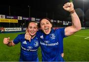 21 September 2019; Leinster vice captains Michelle Claffey, left, and Lindsay Peat following the Women's Interprovincial Championship Final match between Leinster and Connacht at Energia Park in Donnybrook, Dublin. Photo by Eóin Noonan/Sportsfile