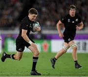 21 September 2019; Beauden Barrett, left, and Scott Barrett of New Zealand during the 2019 Rugby World Cup Pool B match between New Zealand and South Africa at the International Stadium in Yokohama, Japan. Photo by Ramsey Cardy/Sportsfile