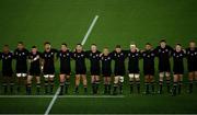 21 September 2019; The New Zealand team ahead of the 2019 Rugby World Cup Pool B match between New Zealand and South Africa at the International Stadium in Yokohama, Japan. Photo by Ramsey Cardy/Sportsfile