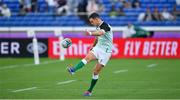22 September 2019; Ireland's Jonathan Sexton warms up prior to the 2019 Rugby World Cup Pool A match between Ireland and Scotland at the International Stadium in Yokohama, Japan. Photo by Brendan Moran/Sportsfile
