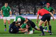 22 September 2019; Tadhg Furlong of Ireland scores his side's third try during the 2019 Rugby World Cup Pool A match between Ireland and Scotland at the International Stadium in Yokohama, Japan. Photo by Ramsey Cardy/Sportsfile