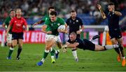 22 September 2019; Jacob Stockdale of Ireland in action against Stuart Hogg of Scotland during the 2019 Rugby World Cup Pool A match between Ireland and Scotland at the International Stadium in Yokohama, Japan. Photo by Brendan Moran/Sportsfile