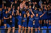 21 September 2019; Leinster captain Sene Naoupu lifting the cup with team-mates following the Women's Interprovincial Championship Final match between Leinster and Connacht at Energia Park in Donnybrook, Dublin. Photo by Eóin Noonan/Sportsfile